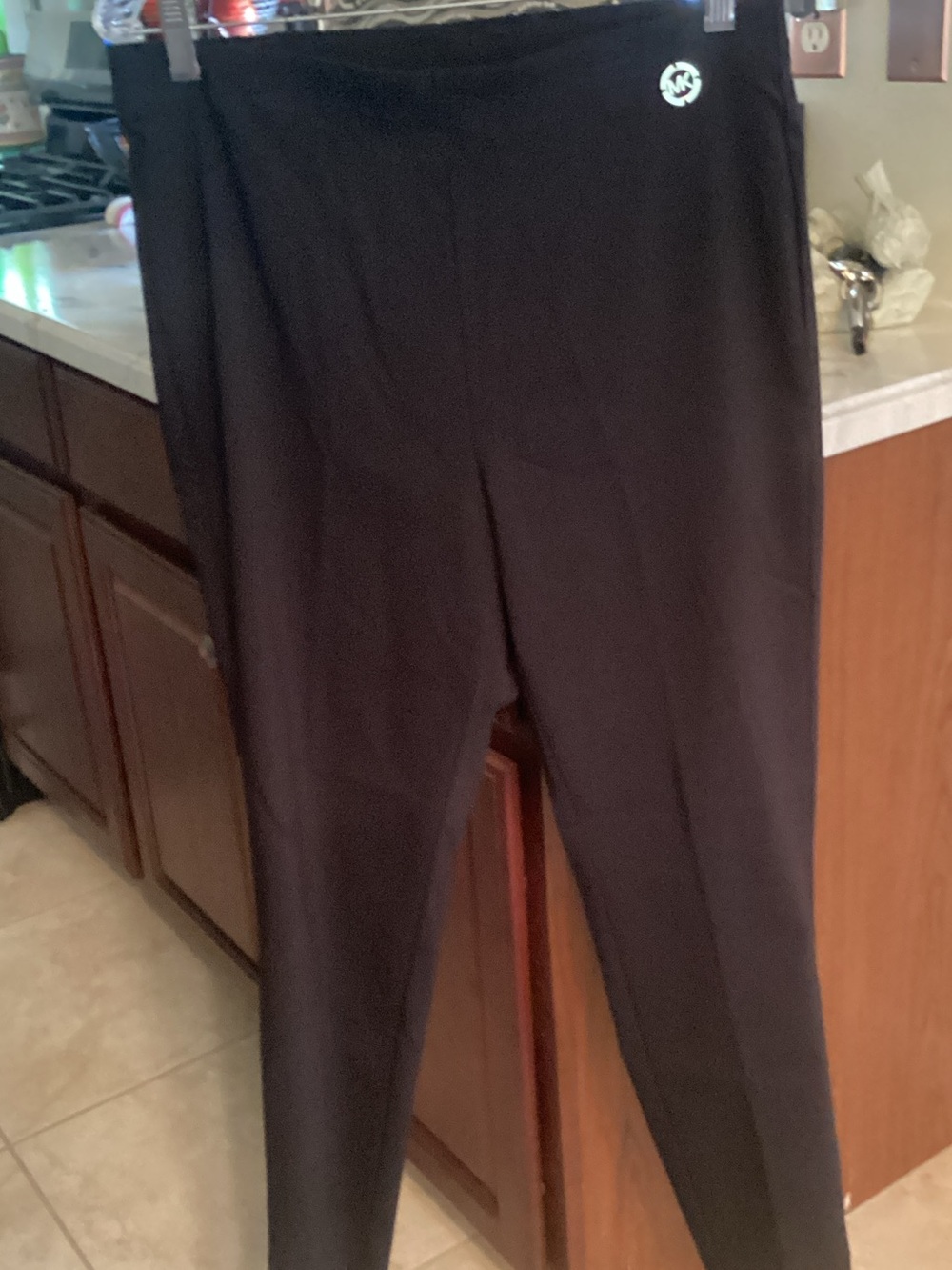 Michael Kors Black Pull-On Leggings with Logo